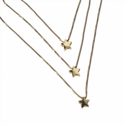 COLLAR BAÑO DE ORO TRIPLE ESTRELLAS1