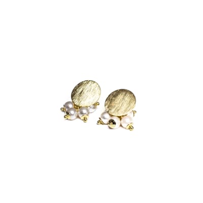 AROS BAÑO DE ORO PERLAS RACIMO1