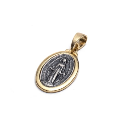 COLGANTE PELTRE VIRGEN MILAGROSA 4,5 CM1