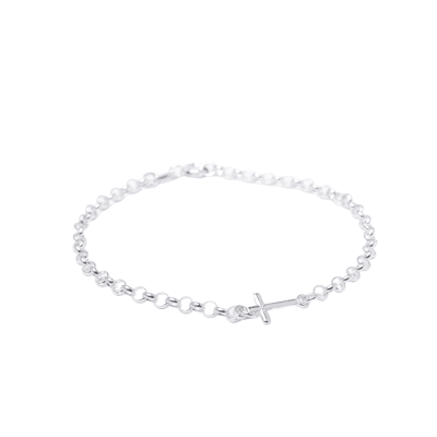 PULSERA PLATA CRUZ CENTRAL1