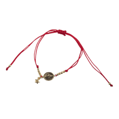 PULSERA HILO ROJO VIRGEN Y ESTRELLA