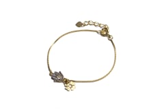 PULSERA DELICADA MANO Y TRÉBOL