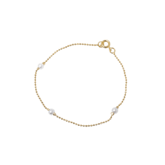 PULSERA PERLAS CADENA BOLITAS