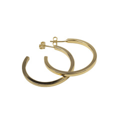 ARGOLLA BAÑO DE ORO BORDE RECTO