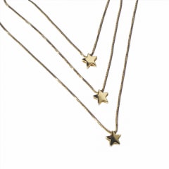 COLLAR BAÑO DE ORO TRIPLE ESTRELLAS