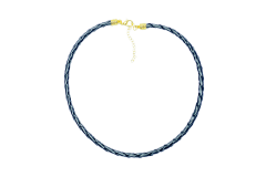 COLLAR BO CUERO GRUESO TRENZADO