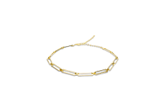 CHOKER BAÑO DE ORO ESLABONES RECTOS