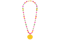 COLLAR CHAMAN PIEDRA AVENTURINA+JADE COLG. FIG ETNICA