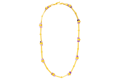 COLLAR CHAMAN BARRAS PIEDRAS DE AMATISTA