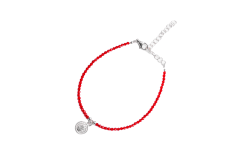 PULSERA PLATA CRISTALES ROJOS