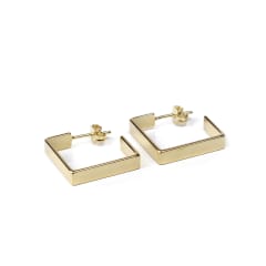 ARGOLLA BAÑO DE ORO CUADRADA
