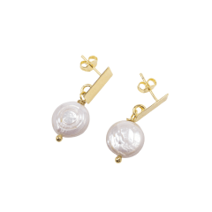 AROS BAÑO DE ORO BARRA PERLA