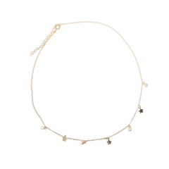 CADENA BAÑO DE ORO ESTRELLAS- BRILLOS
