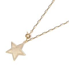 COLLAR BAÑO DE ORO ESLABONES ESTRELLA