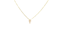 CADENA CRUZ MINI CIRCONES