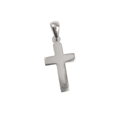 CRUZ PLATA TALLADA A MANO 1,5 CM