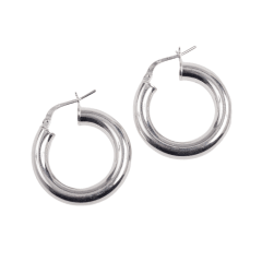 ARGOLLAS PLATA TUBO BROCHE 2,3 CM