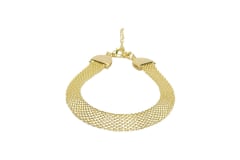 PULSERA MALLA BAÑO DE ORO