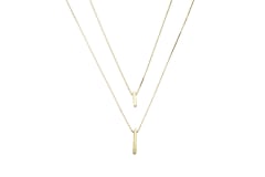 CADENA BAÑO DE ORO DOBLE BARRA
