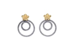 ARO PELTRE FLOR CIRCULO DOBLE