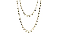 COLLAR BAÑO DE ORO MONEDAS MOVIMIENTO