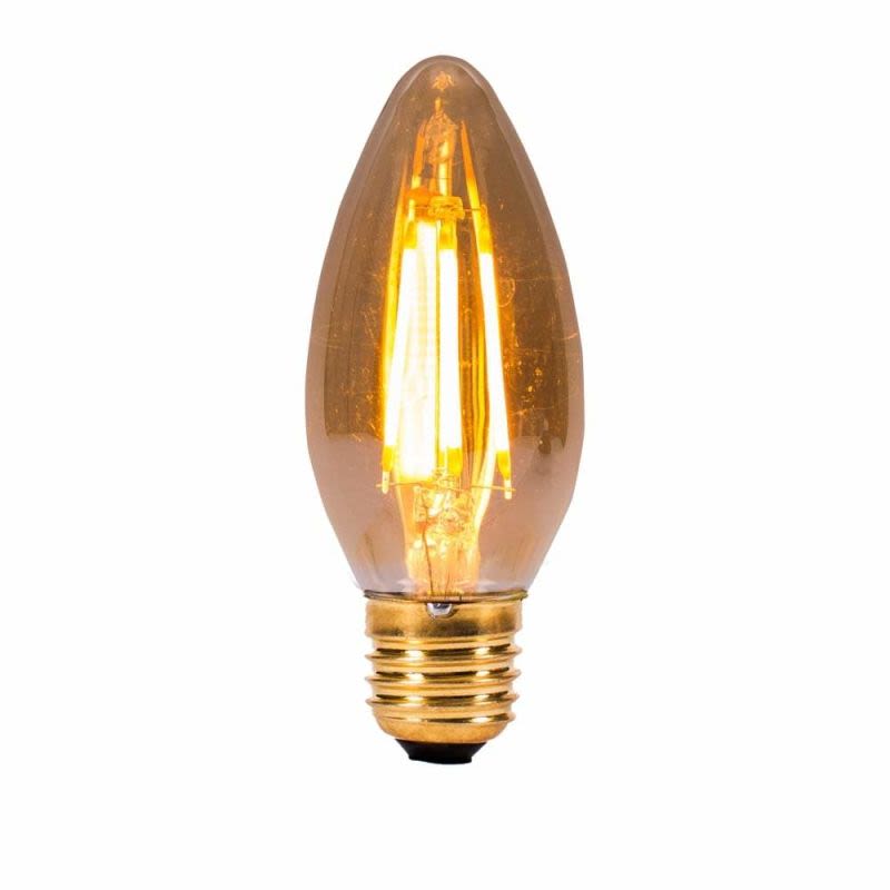 Ampolleta Vintage 6w Vela Filamento C37 E27 2700k (hy34607)