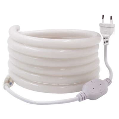 Cinta Led 220V Neón 12W/m Tubular 360° 3500K Luz Cálida 100mt
