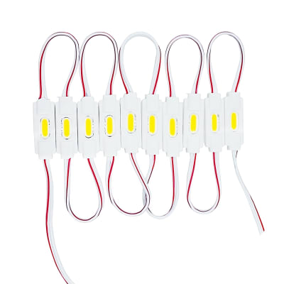 Tira 10 Módulos COB 12V 1W/mód IP65 6000K Luz Fría