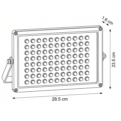Proyector de Área 50W RGB Flat IP65 con Control Remoto