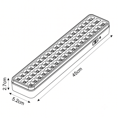 Lámpara Emergencia 90Led Muro/Móvil