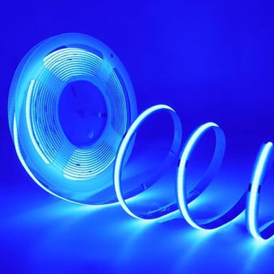 Cinta Led 12V COB 12W/m IP54 300Led/m Azul 5mt