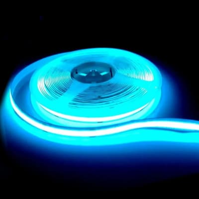 Cinta Led 12V COB 12W/m IP54 320Led/m Celeste 5mt