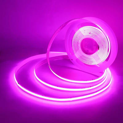 Cinta Led 12V COB 12W/m IP54 320Led/m Rosado 5mt