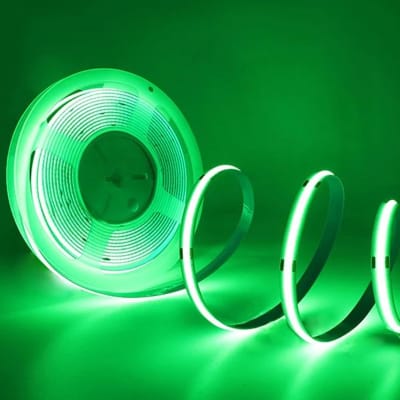 Cinta Led 12V COB 12W/m IP54 300Led/m Verde 5mt