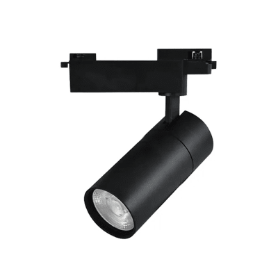 Foco Riel Monofásico 15W 3000K Luz Cálida Negro F.P.0.9 (kn)1