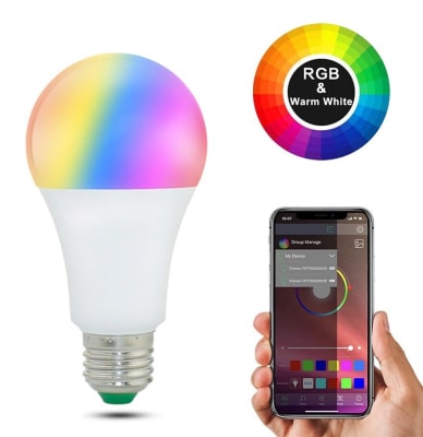 Ampolleta Smart WiFi RGB CCT 10W E27 A60 Inteligente (wt)1