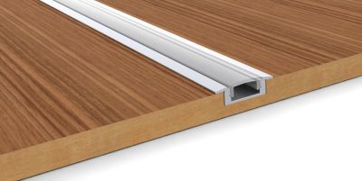 Perfil Aluminio Difusor 1204 3mt Plano Empotrable para Cinta Led