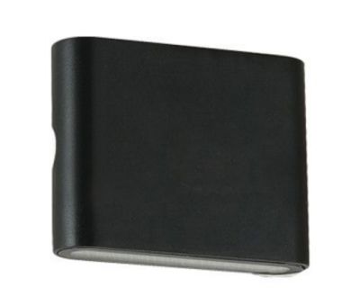 Apliqué 2x3W 3000K Cálida Cuadrado Negro