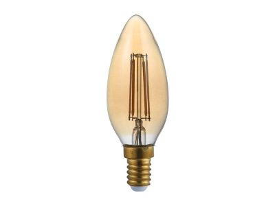Ampolleta Vintage 2w Filamento C37 E14 Luz Cálida