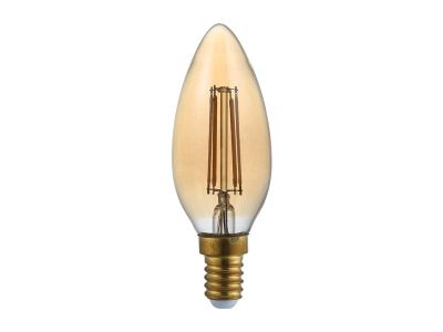 Ampolleta Vintage 4w Filamento C37 E14 2700K Luz Cálida