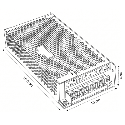Fuente de Poder 12V 10A 120W IP20