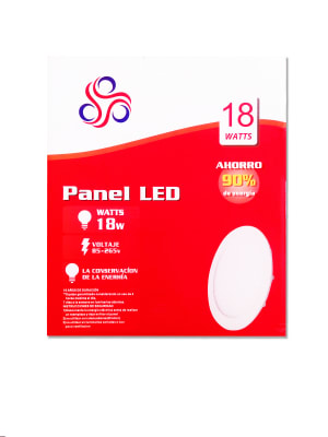 Panel Led 18W Redondo Embutido 225/205mm (eco)