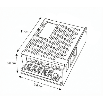 Fuente de Poder 12V 5A 60W IP20 wt