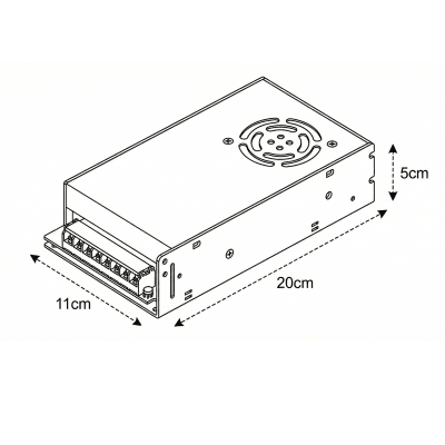 Fuente de Poder 24V 10A 240W IP20 c/vent wt
