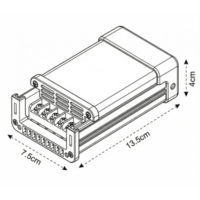 Fuente de Poder 24V 4,2A 100w IP44 lluvia wt