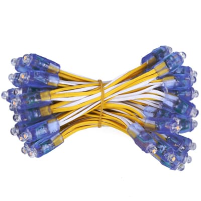 Led Pixel Amarillo 12mm 12V IP67 5mt racimo 50pcs