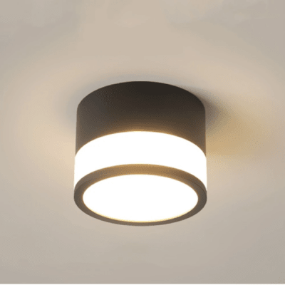 Panel Decorativo Sobrepuesto Negro Moderno 7W 3000K Luz Cálida