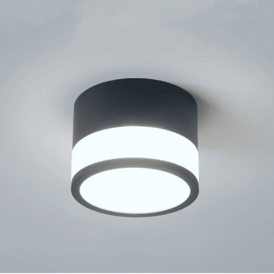 Panel Decorativo Sobrepuesto Negro Moderno 7W 6000K Luz Fría