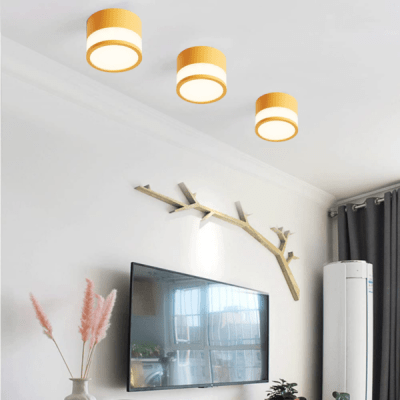 Panel Decorativo Sobrepuesto Amarillo Moderno 7W 6500k Luz Fría