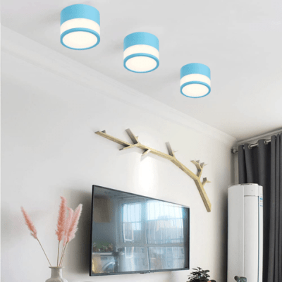 Panel Decorativo Sobrepuesto Celeste Moderno 7W 6500K Luz Fría